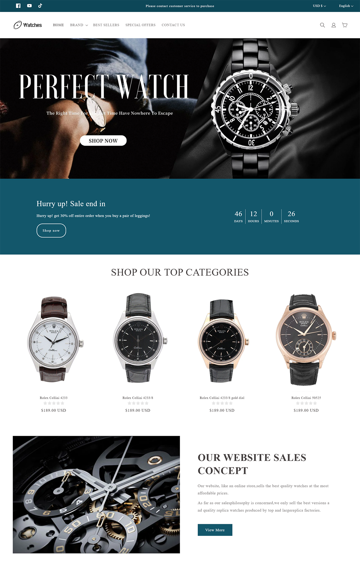 shopify手表独立站风格watchs